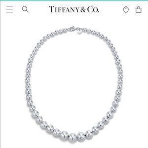Tiffany & Co. Sterling Graduated Ball Necklace-16”